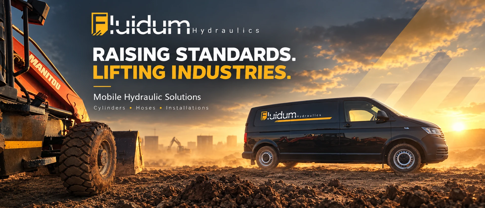 Fluidum Hydraulics — Raising standards. Lifting industries. Mobile hydraulic solutions for cylinders, hoses and installations.